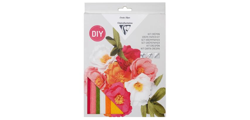 KIT CRÉPON, Bouquet de fleurs 20,5x1,5x30cm - Assortiment