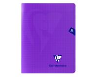 Cahier piqué Mimesys 17x22cm 48 pages grands carreaux couverture polypropylène - Violet