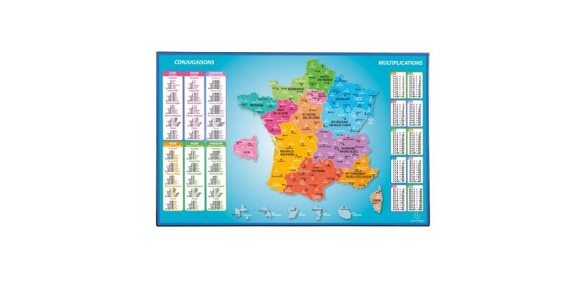 Sous-main rigide PVC France - 37,5 x 57,5cm - Visuel