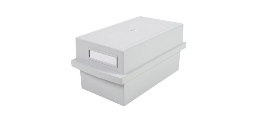 Card index tray with lid K for 500 cards IBF A7 - Light grey