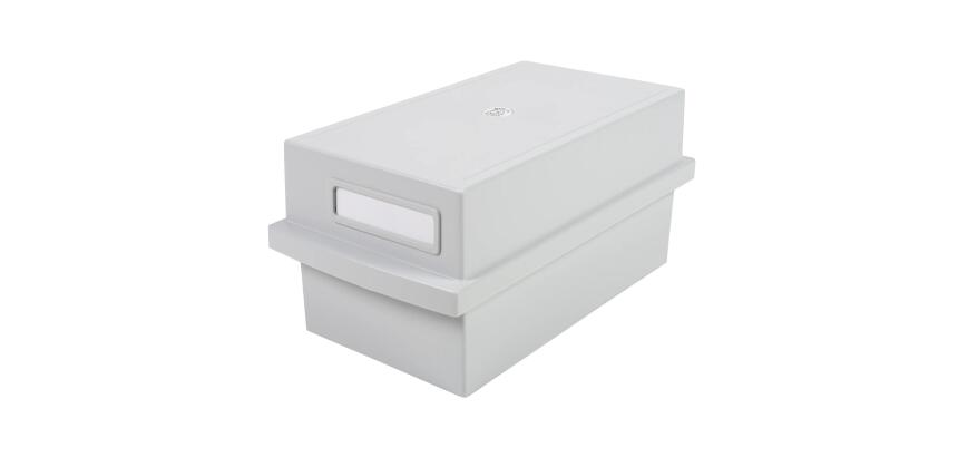 Boîte à fiches "K" DIN A7 - Gris lumière