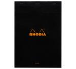 Bloc agrafé Rhodia N°18 21x29,7 cm 80 feuillets uni 80g - Noir