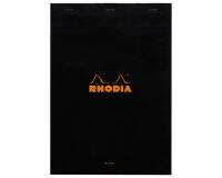 Bloc agrafé Rhodia N°18 21x29,7 cm 80 feuillets uni 80g - Noir