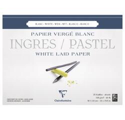Ingres Pastel bloc collé 25F 30x40cm 130g - Blanc