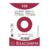 Paquet 100 fiches sous film - bristol dots non perforé - 105x148mm - Blanc