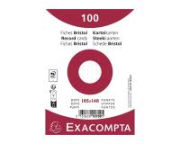 Paquet 100 fiches sous film - bristol dots non perforé - 105x148mm - Blanc