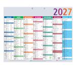 Calendrier Multicolore 43 x 33,5 cm Semestriel 2027 - Multicolore