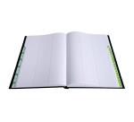 Register 297X210 Verzeichnis quer 300 Seiten - Schwarz Leinen