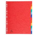 Divider Pressbd Lwght A4+ 12P - Assorted colours
