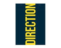 Bloc de bureau Direction agrafé A4 100 feuilles petits carreaux 70 g - Bleu