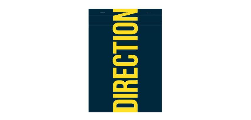 Bloc de bureau Direction agrafé A4 100 feuilles petits carreaux 70 g - Bleu