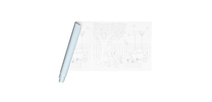 Freskenpapier mit Vordruck, Rolle 120g/m2 im Format 10x0,50m - Garten