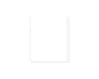 "1000 feuilles de listing autocopiantes blanc 240x11"" 2plis Bandes Caroll Détachables" - Blanc