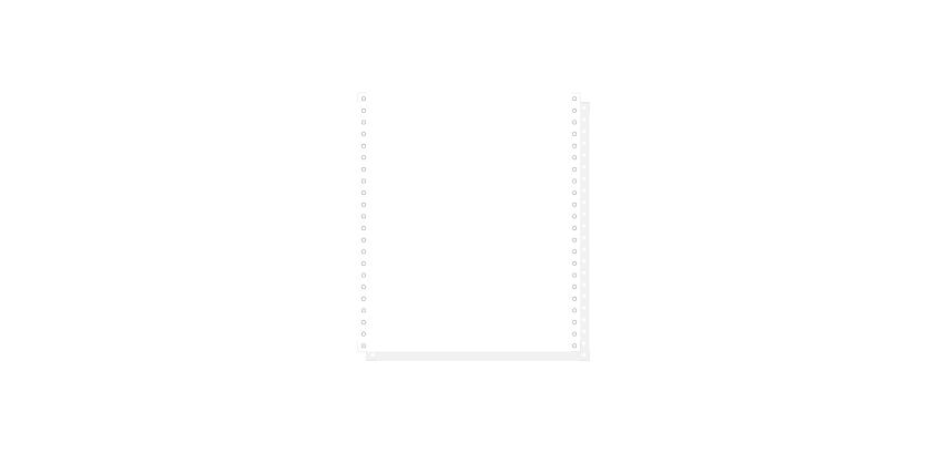 "1000 feuilles de listing autocopiantes blanc 240x11"" 2plis Bandes Caroll Détachables" - Blanc