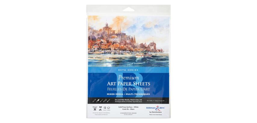 Sachet 12 feuil Bêta 270g - 20,3x25,4cm - Blanc