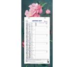 Calendrier mensuel Sophie Adde avec feuillets détachables 13 x 23 cm sur support plaque imprimée 16 x 33 cm 2027 Fleurs - Visuels assortis
