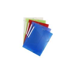 Sammelmappe mit 3 klappen und gummizug aus pp 500µ chromaline, fur format din a4 - farben sortiert