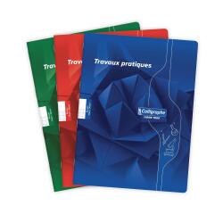 Cahier Travaux Pratiques piqué 7000 24x32 cm 96 pages grands carreaux 70 g + uni 90 g - Assortis