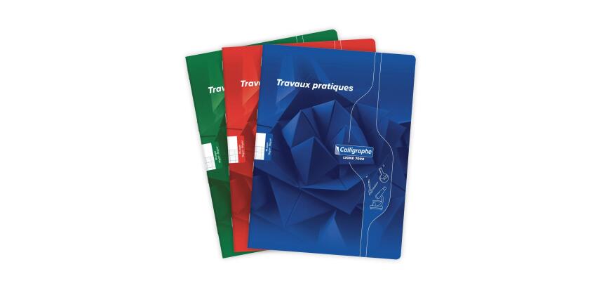 Cahier Travaux Pratiques piqué 7000 24x32 cm 96 pages grands carreaux 70 g + uni 90 g - Assortis