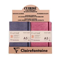 CUIRISÉ Présentoir 8 x A5 carnets souples + 6 x A5 rembordés rigides. - Assortiment mixte