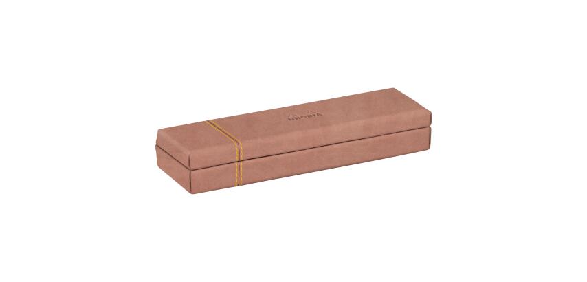 Plumier, en simili cuir, bois de rose
