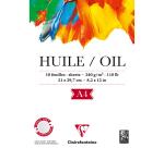 Papier Huile bloc collé 1 côté 10F A4 240g