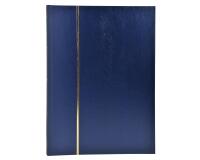 Briefmarkenalbum in Lederoptik, 48 Seiten schwarz, 22,5x30,5 cm