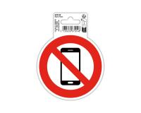 Non-slip adhesive PVC panel No mobile phones 10 cm - Red