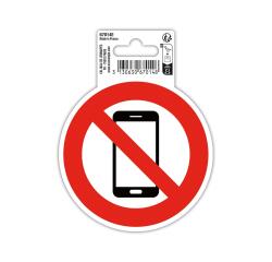 Non-slip adhesive PVC panel No mobile phones 10 cm - Red