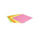 ORIGAMI, Pochette de 100 feuilles 80g/m² au format 20x20cm - Assortiment néon