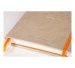 Rhodiarama Goalbook rembordé rigide A5 240 pages dot papier blanc 90g - Beige