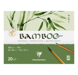 Bamboo, 2-seitig geleimter Block mit 20 Blatt Bambuspapier, 30x40 cm, 250g