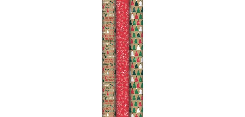 Kraft 60g, Noël tradi, rl 2x0,70m - Assortiment