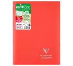 Cahier piqué Koverbook A4 96 pages petits carreaux couverture polypropylène opaque 100% recyclé - Assortis