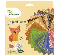 Feuilles à plier Origami Paper 'Zoo'