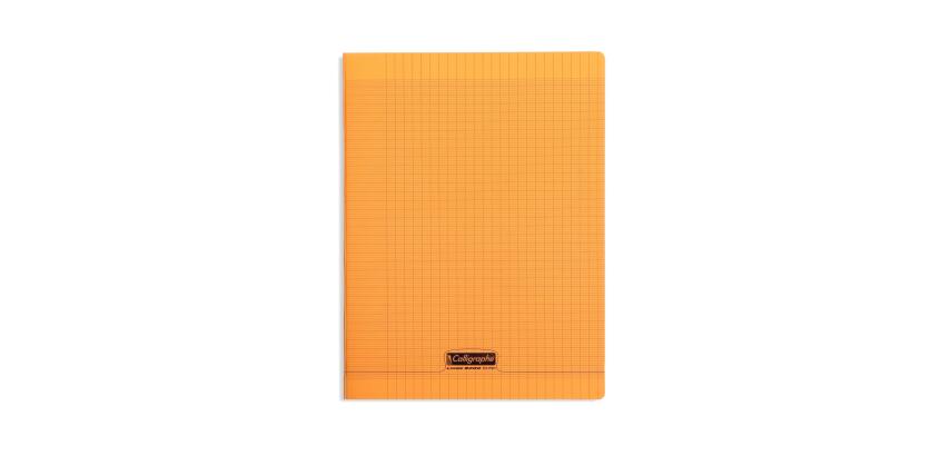 Cahier piqué 8000 POLYPRO A4 192 pages grands carreaux 90 g - Orange