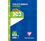 Feuillets mobiles perforés, A4, quadrillé 5x5