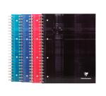 Clairefontaine Bind'O Block Wirebound Notebook, A4+, 80 Shts, 4 Holes Punched, Seyès & Framed, Assorted, 1 Pack of 5 - Assortment