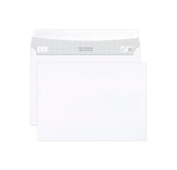 Enveloppe blanche sans fenêtre auto-adhésive avec bande protectrice 80 g/m² - Boîte de 500