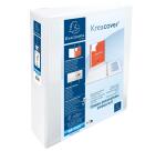Festes Ringbuch PP 2,3mm, 2 Ringe 50mm in D-Form, Rückenbreite 75mm, für DIN A4 Maxi, Kreacover - Weiß