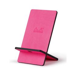 Rhodiarama support pour téléphone mobile simili cuir italien 13x8x8,5 cm - Fuchsia