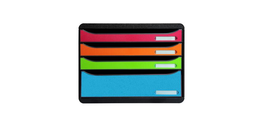 Module de classement Big Box Plus horizon 4 tiroirs Ecoblack
