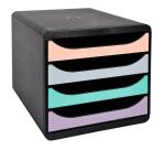 BIG-BOX Aquarel black/glossy pastel - Assorted colours