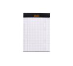 Bloc agrafé Rhodia N°12 8,5x12 cm 80 feuillets petits carreaux 5x5 80g - Noir