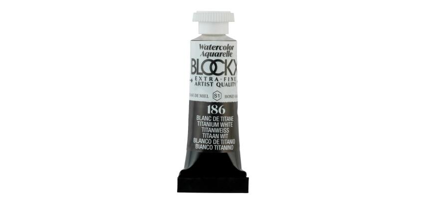 Aquarellfarbe, Titanweiß - Tube 5ml - Titanweiß