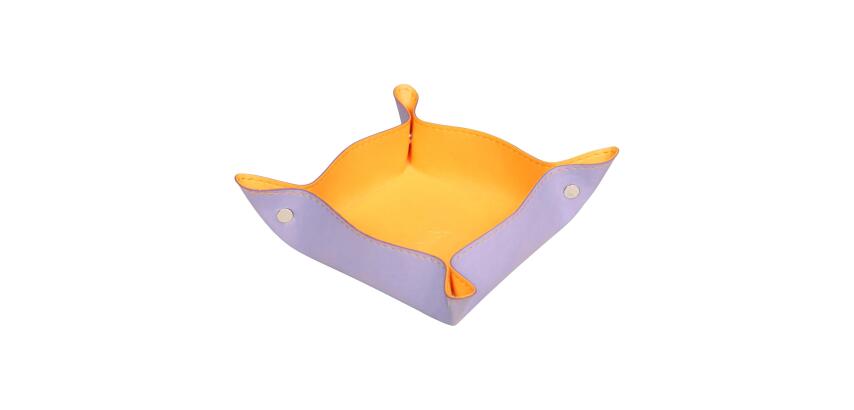 Rhodiarama vide-poche réversible simili cuir italien 12x12x4,5 cm - Iris