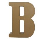 Braunes Pappmaché, Buchstabe B 30cm - Kraft