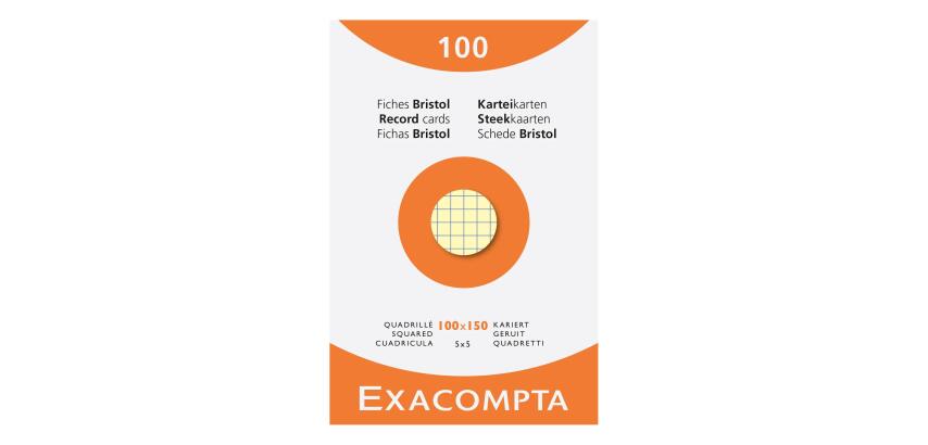 Pk 100 Exa Record Cards 100x150 5/5 Ast - Assorted colours