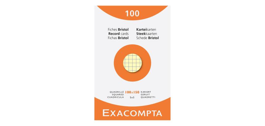Pk 100 Exa Record Cards 100x150 5/5 Ast - Assorted colours