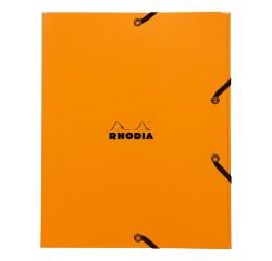 Rhodia elasticated folder 3 flaps 24x19 cm - Orange